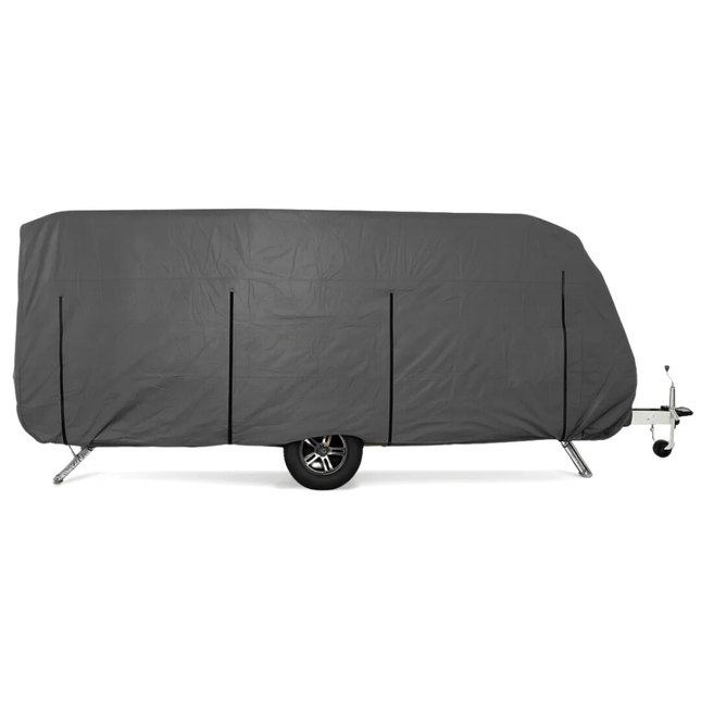 Gotrain Volledige beschermhoes voor caravan, universele sleephoes met 2 ledverlichting, waterdichte ademende beschermhoes met reflecterende strepen (voorhoes voor caravan Gotrain Volledige beschermhoes voor caravan, universele sleephoes met 2 ledverlichting, waterdichte ademende beschermhoes met reflecterende strepen (voorhoes voor caravan