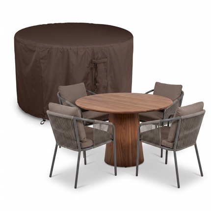 Tuinsethoes rond 600D Luxe Donker Bruin