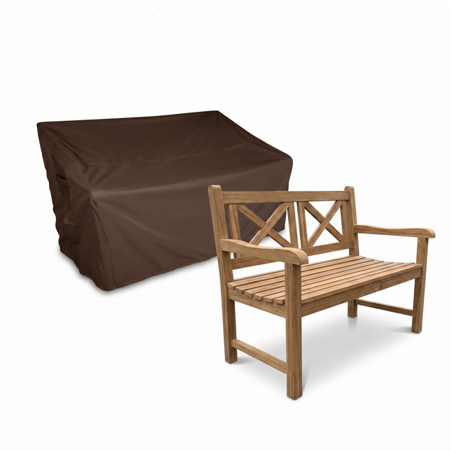 Tuinbankhoes recht 600D Luxe Donker Bruin