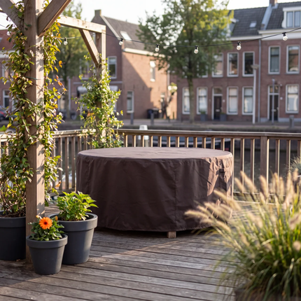 Tuinsethoes rond 600D Luxe Donker Bruin