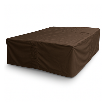 Tuinsethoes rechthoekig 600D Luxe Donker Bruin