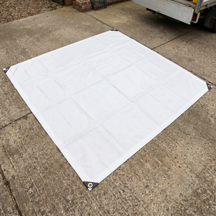 400g/m2 PVC Afdekzeil - Grondzeil - Bouwzeil  - Wit