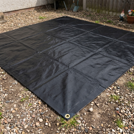 400g/m2 PVC Afdekzeil - Grondzeil - Bouwzeil - Zwart
