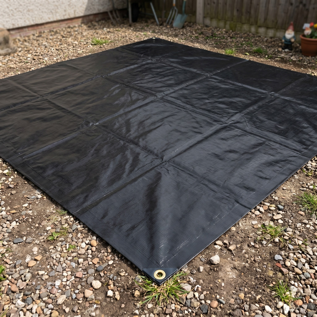 600g/m2 PVC Afdekzeil - Grondzeil - Bouwzeil - Zwart