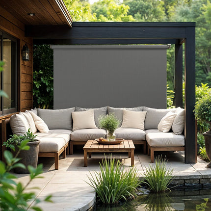 Zonwerend Rolgordijn voor Buiten - Cool Grey