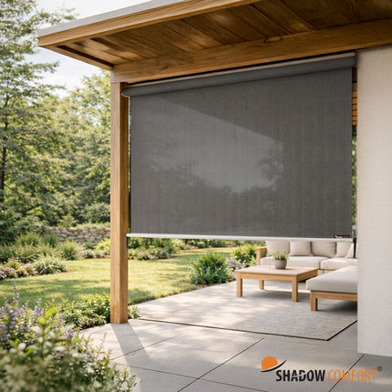 Zonwerend Rolgordijn voor Buiten - Cool Grey