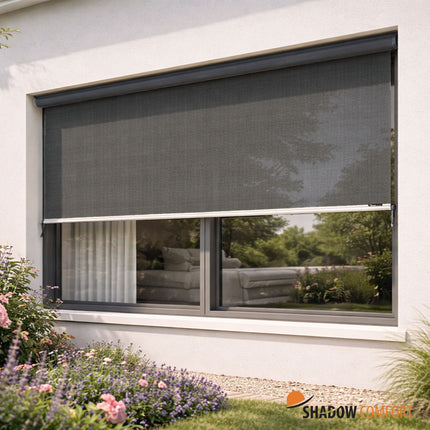 Zonwerend Rolgordijn voor Buiten - Cool Grey