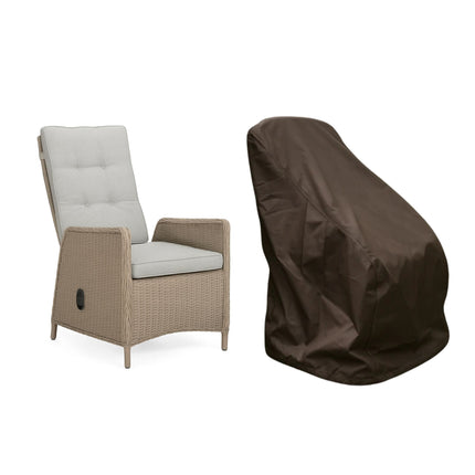 Tuinstoelhoes 600D Luxe Donker Bruin