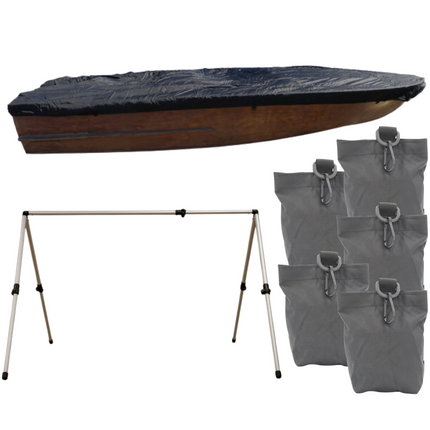 Bootzeil Bootzeil - Bundel - Afdekzeil 600D Luxe Zwart