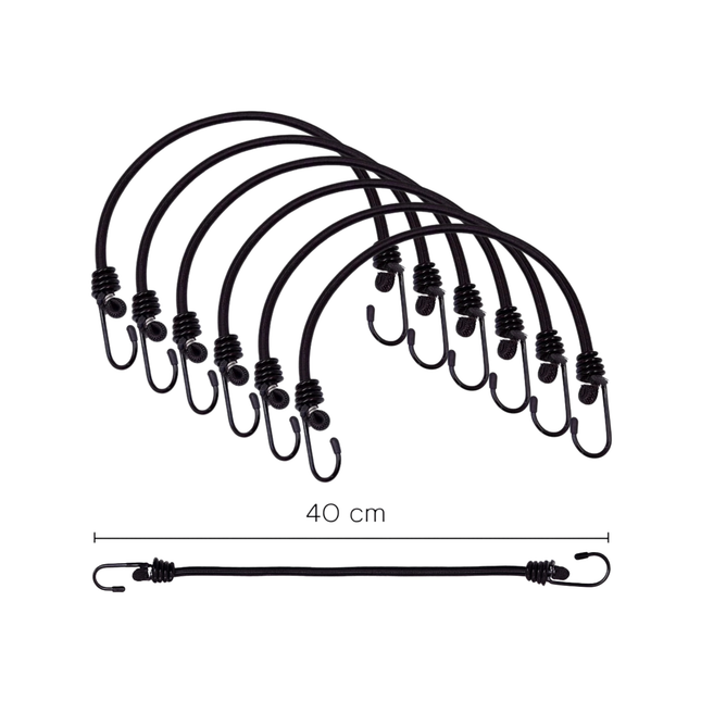 Set van 6 Snelbinders Elastiek